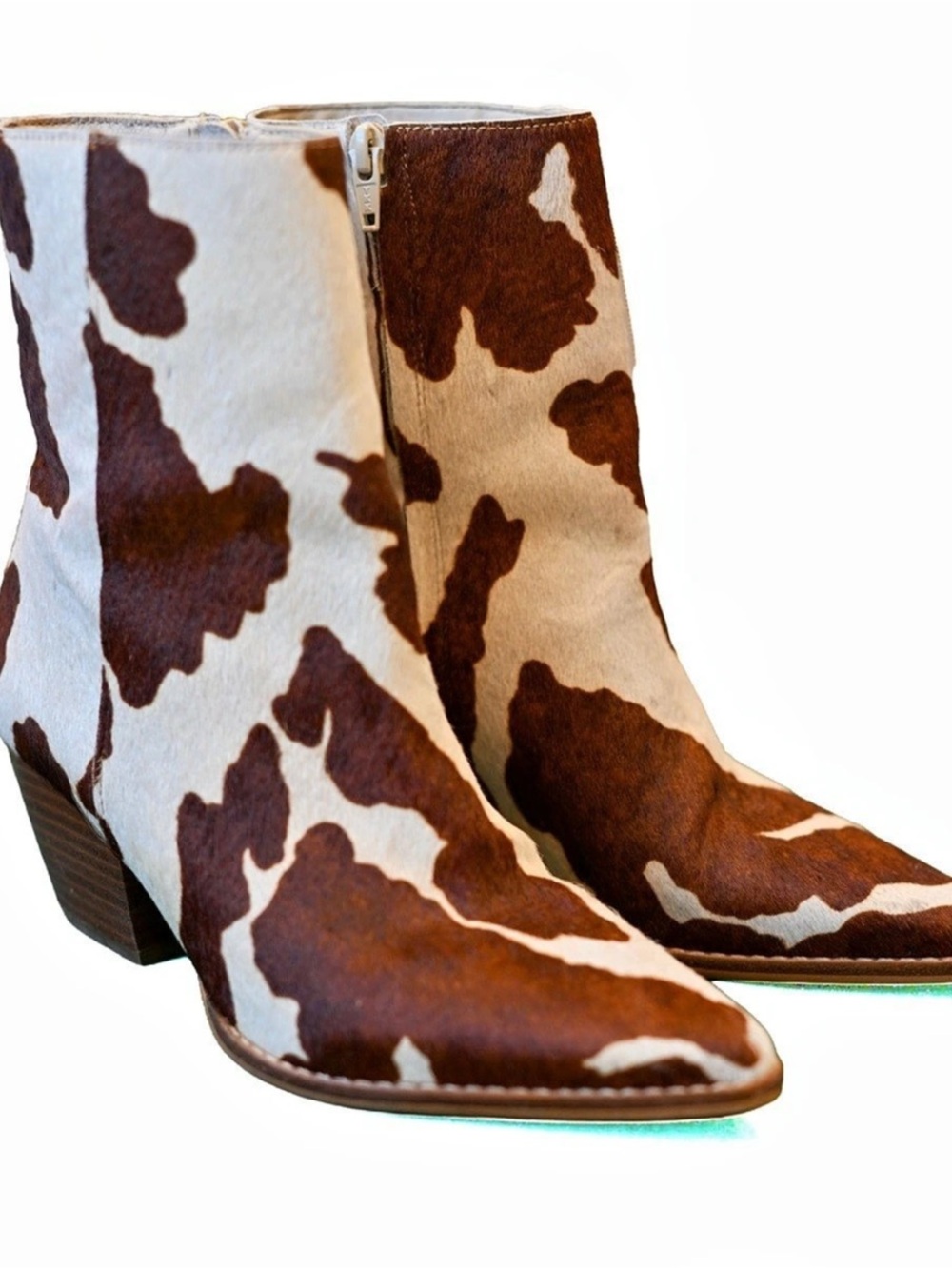 Matisse Caty Ankle Boot Brown and White Cowhide size 6 (original retail $215) Ex